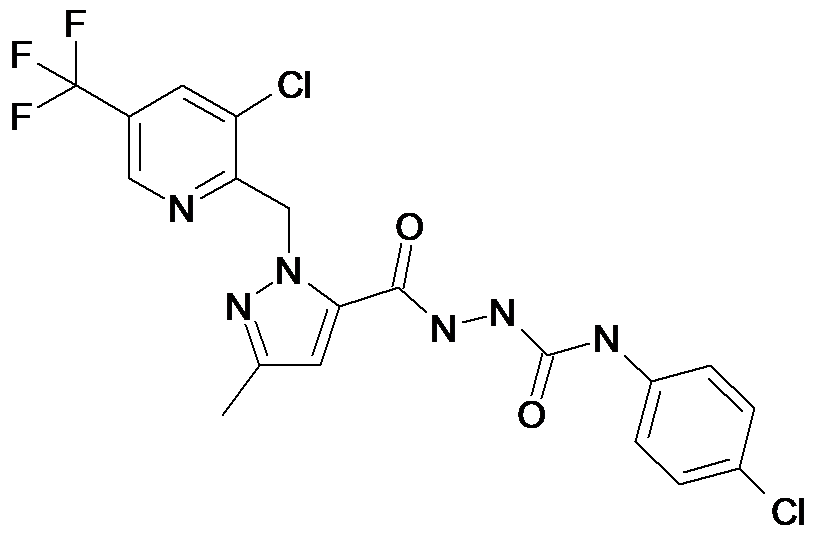 1-[2-(3-chloro-5-(trifluoromethyl)pyridin-2-ylmethyl)-5-methyl-2H-pyrazole-3-carboxy]-4-(4-chlorophenyl)semicarbazide