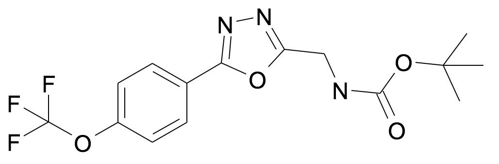 [5-(4-Trifluoromethoxy-phenyl)-[1,3,4]oxadiazol-2-ylmethyl]-carbamic acid tert-butyl ester