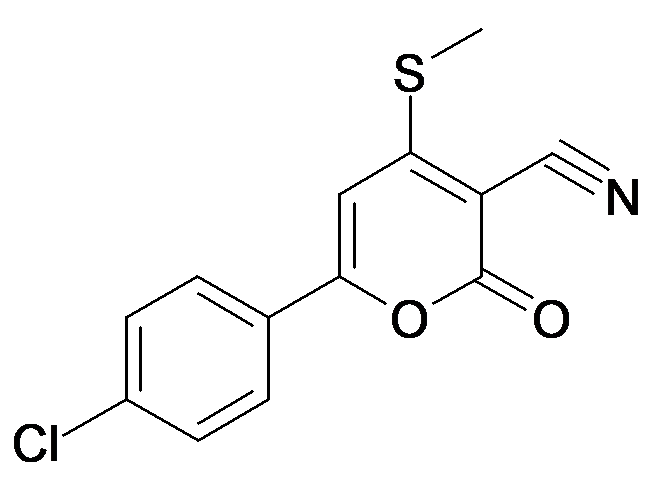 6-(4-Chloro-phenyl)-4-methylsulfanyl-2-oxo-2H-pyran-3-carbonitrile