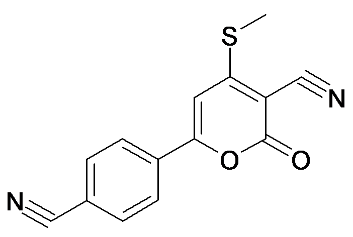 6-(4-Cyano-phenyl)-4-methylsulfanyl-2-oxo-2H-pyran-3-carbonitrile