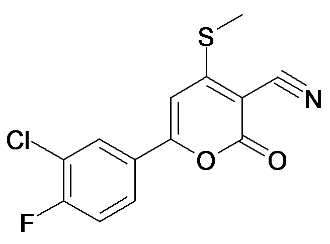 6-(3-Chloro-4-fluoro-phenyl)-4-methylsulfanyl-2-oxo-2H-pyran-3-carbonitrile