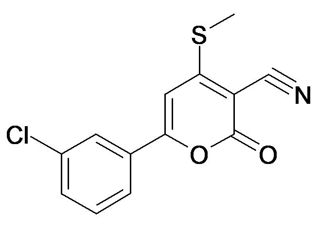 6-(3-Chloro-phenyl)-4-methylsulfanyl-2-oxo-2H-pyran-3-carbonitrile